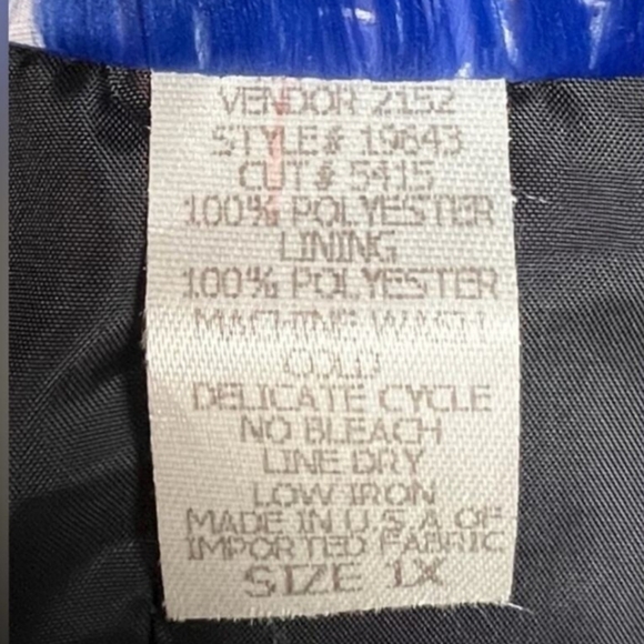 BFA Classics Single Button Blazer Jacket, Purple Patchwork Floral, Size 1X - Picture 4 of 10